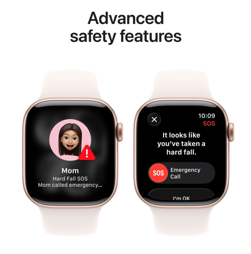 Apple Watch Series 11 GPS 46mm Rose Gold Aluminium Case Light Blush Sport Band - M/L (Light Blush Strap, Medium/Large) - Image 6