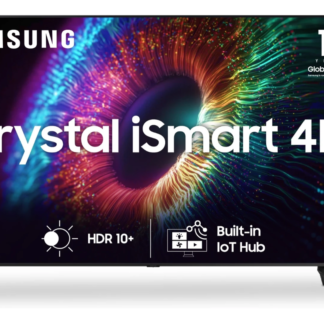 Samsung Crystal 4K iSmart Series 138 cm (55 inch) Ultra HD (4K) LED Smart Tizen TV with Crystal Processor 4K | PurColor | One Billion Color | HDR 10+ Support | TV Key | Triple Protection | ConnectShare| SmartThings App Support | Knox Security (UA55CUE60AKLXL)