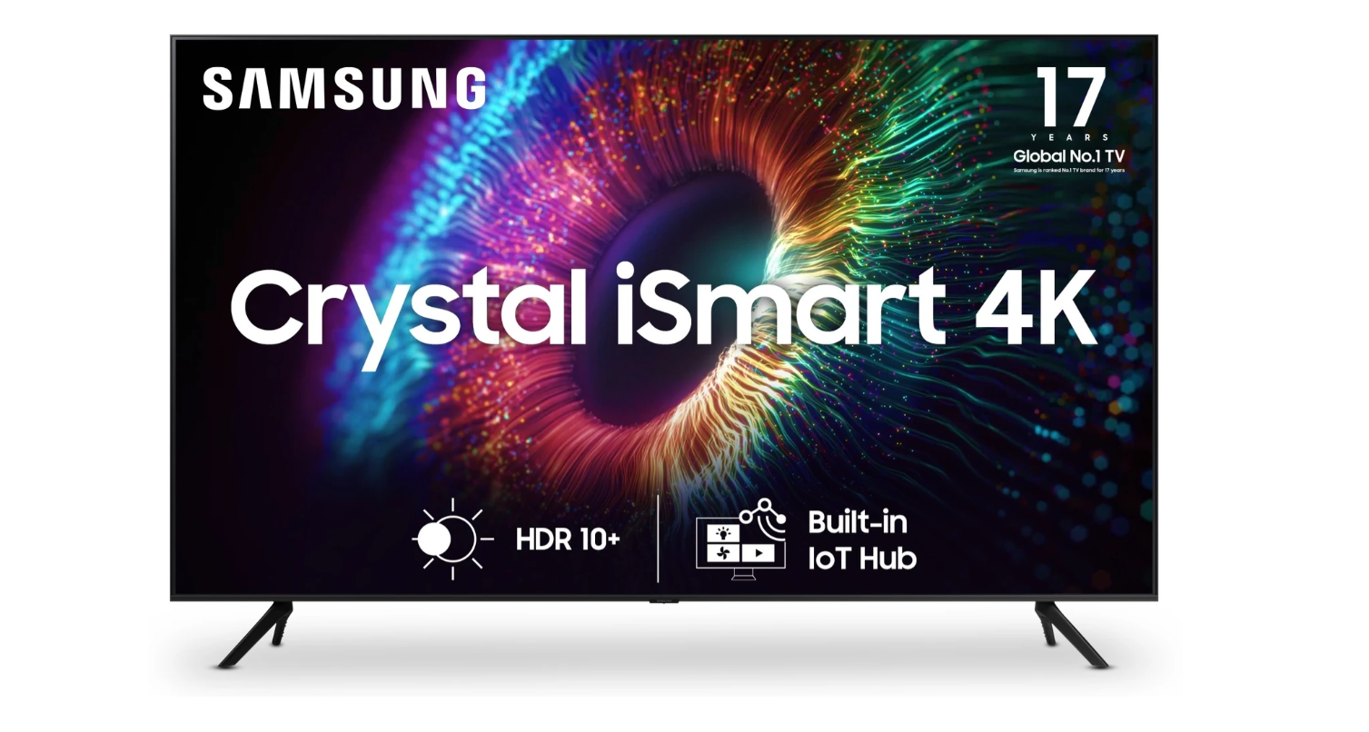 Samsung Crystal 4K iSmart Series 138 cm (55 inch) Ultra HD (4K) LED Smart Tizen TV with Crystal Processor 4K | PurColor | One Billion Color | HDR 10+ Support | TV Key | Triple Protection | ConnectShare| SmartThings App Support | Knox Security (UA55CUE60AKLXL)